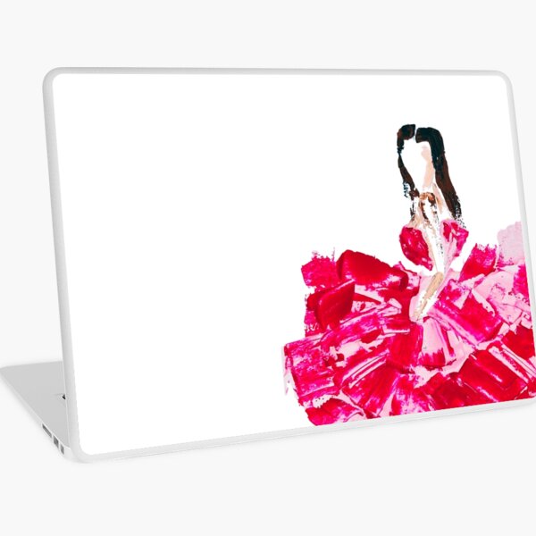 Aperçu de l'œuvre Kendall Jenner Robe Rouge Rose volante - Portrait Mode Abstrait Original  créée et vendue par Harena Grace .