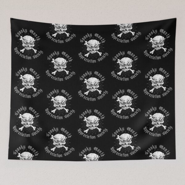Item preview, Spooky Month Skull & Bone Society Art designed and sold by Zakrytos ★★★★★.