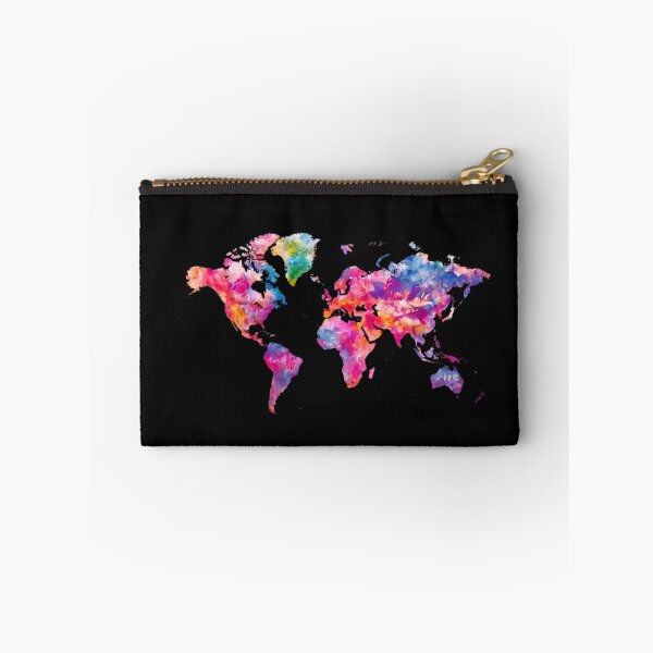 Item preview, Vibrant Watercolor World Map - Artistic Continents  designed and sold by VibeTCreations.