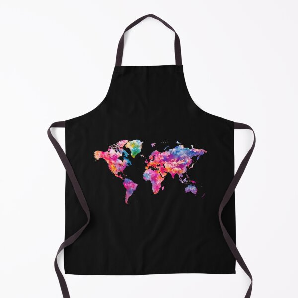 Item preview, Vibrant Watercolor World Map - Artistic Continents  designed and sold by VibeTCreations.