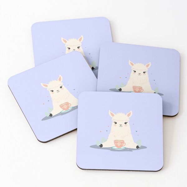 Item preview, Cute Llama having tea designed and sold by WoollenLlama.