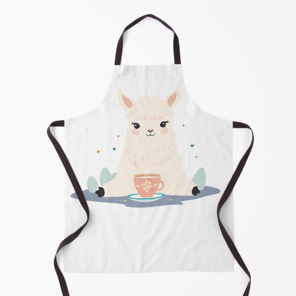 Item preview, Cute Llama having tea designed and sold by WoollenLlama.