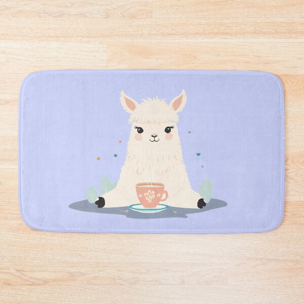 Item preview, Cute Llama having tea designed and sold by WoollenLlama.