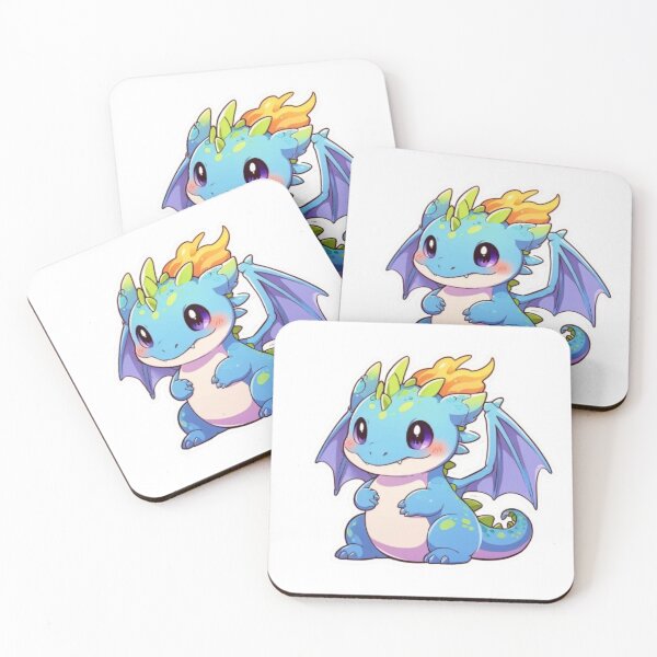 Item preview,  Cute Kawaii Dragon Sticker designed and sold by Wildtastic .