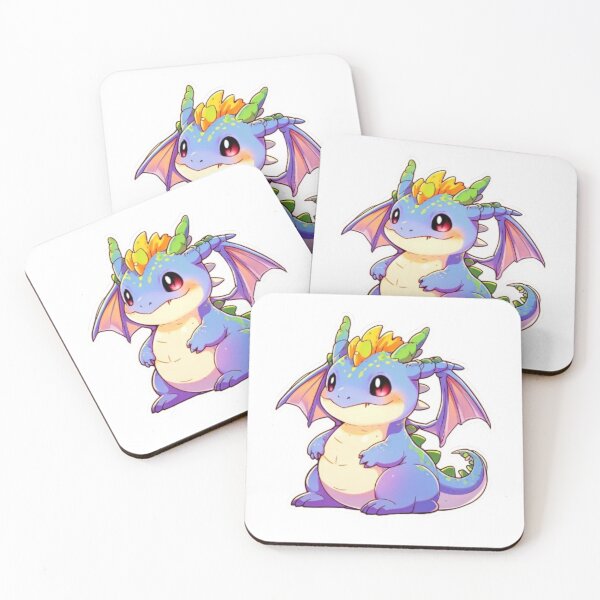 Item preview,   Cute Kawaii Dragon Sticker designed and sold by Wildtastic .