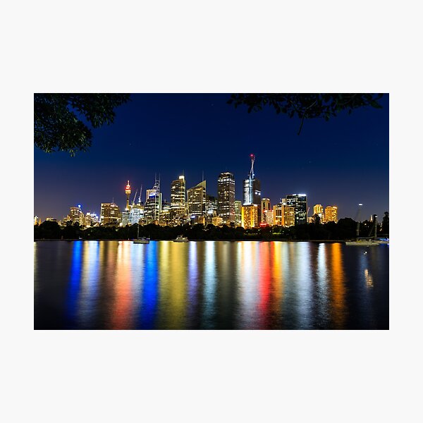 Item preview, Sydney Skyline Reflections at Night designed and sold by Aure50.
