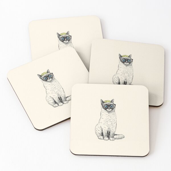 Item preview, Hipster Siamese Cat designed and sold by Huebucket.