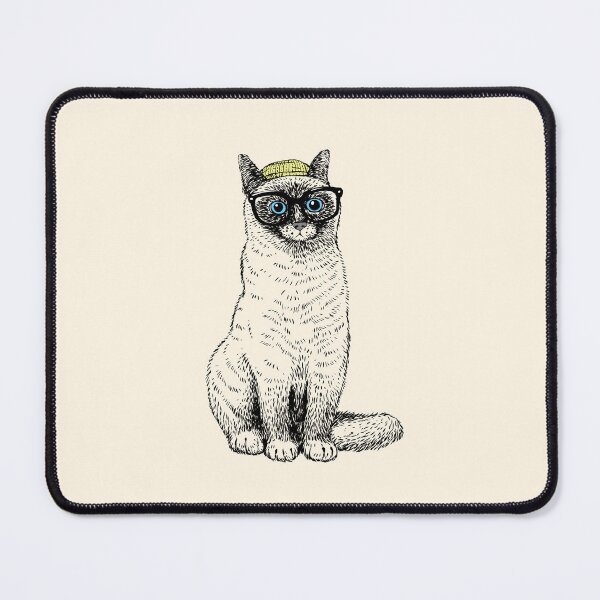 Item preview, Hipster Siamese Cat designed and sold by Huebucket.