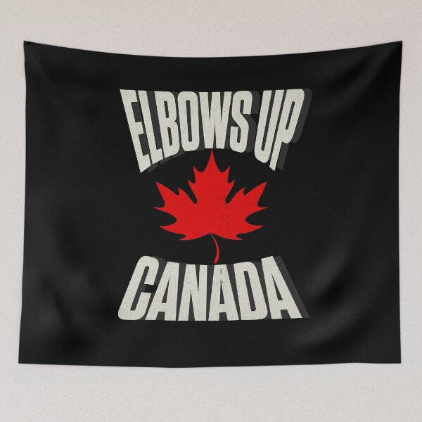 Item preview, Elbows up Canada Maple Leaf Ice Hockey designed and sold by TheTrendsDesk.