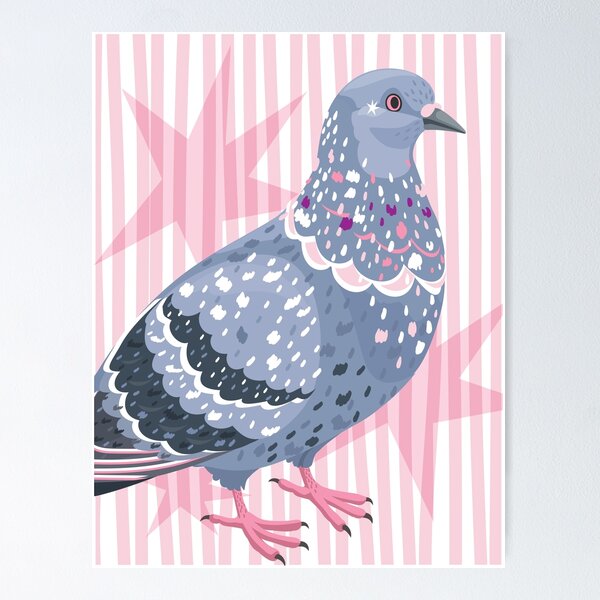 Item preview, Pigeon | Colourful Nature Bird Art  designed and sold by KittyStrand.