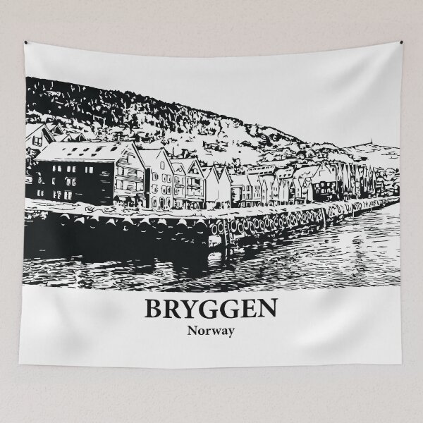 Item preview, Bryggen - Norway designed and sold by Lakeric Cityscapes.