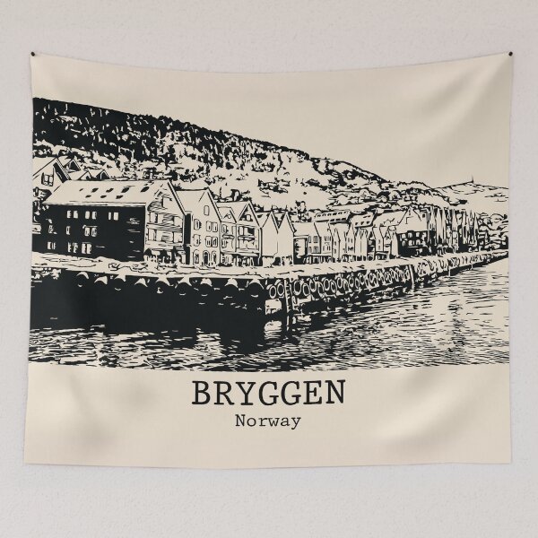 Item preview, Bryggen - Norway designed and sold by Lakeric Cityscapes.