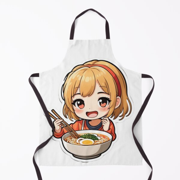 Item preview, Whimsical Illustration of a Girl Enjoying Noodles – Fun and Playful Design designed and sold by Akshakgyp.