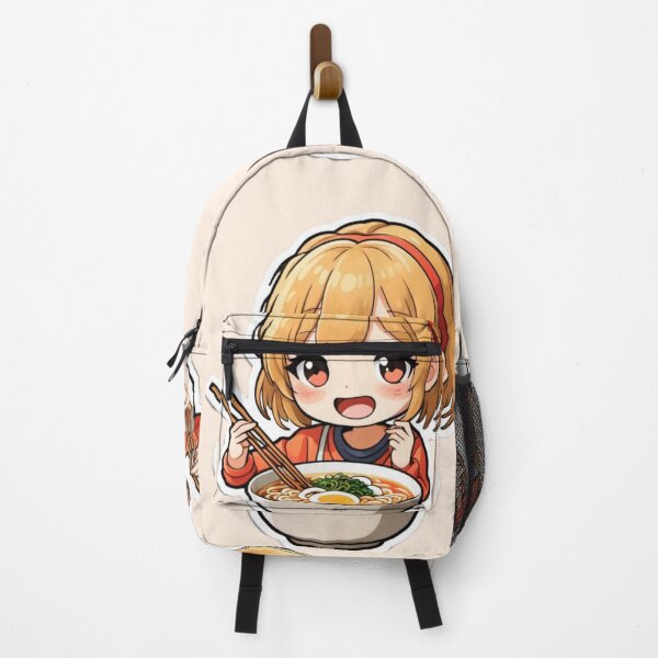 Item preview, Whimsical Illustration of a Girl Enjoying Noodles – Fun and Playful Design designed and sold by Akshakgyp.