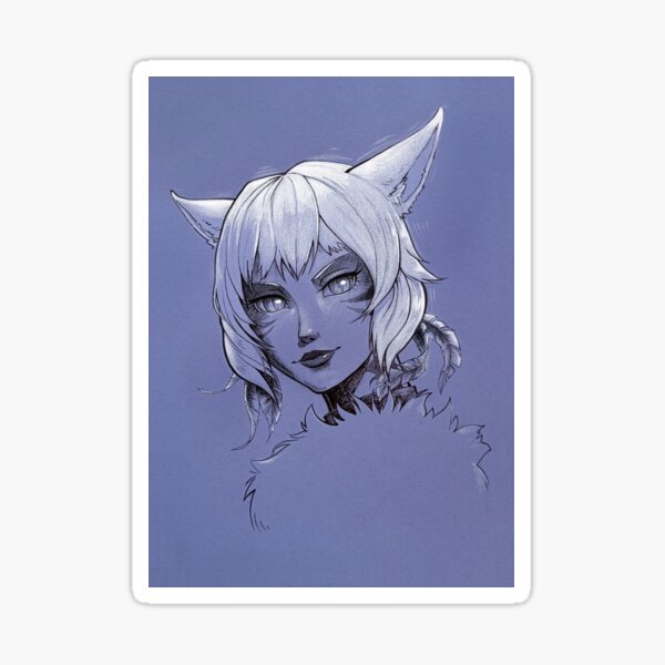 Item preview, Y'shtola Monochrome Portrait designed and sold by Lynzendra.