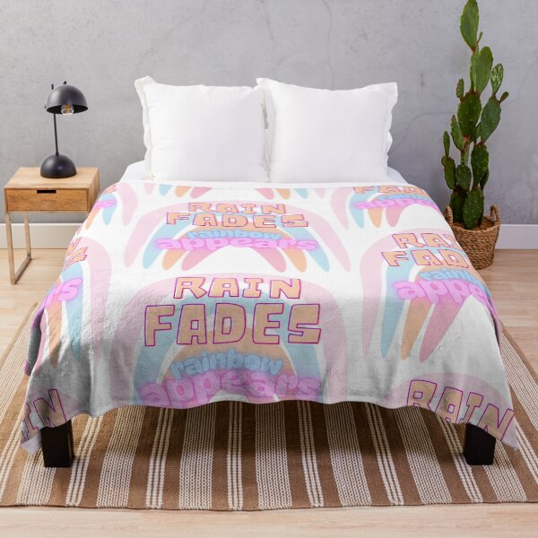 Item preview, Rain Fades Rainbow Appears Gentle White Pastel Shades designed and sold by SplashTastic.