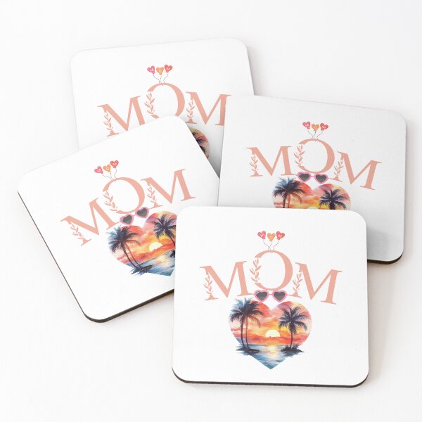 Item preview, Mom Sunset T-Shirt | Tropical Mother’s Day Gift | Beach Sunset Heart Design | Summer Aesthetic Mom Shirt | Cute Palm Tree Mom Tee designed and sold by paknapat.