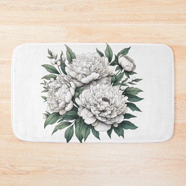 Item preview, Minimalist White Peonie designed and sold by DogArtGallery.