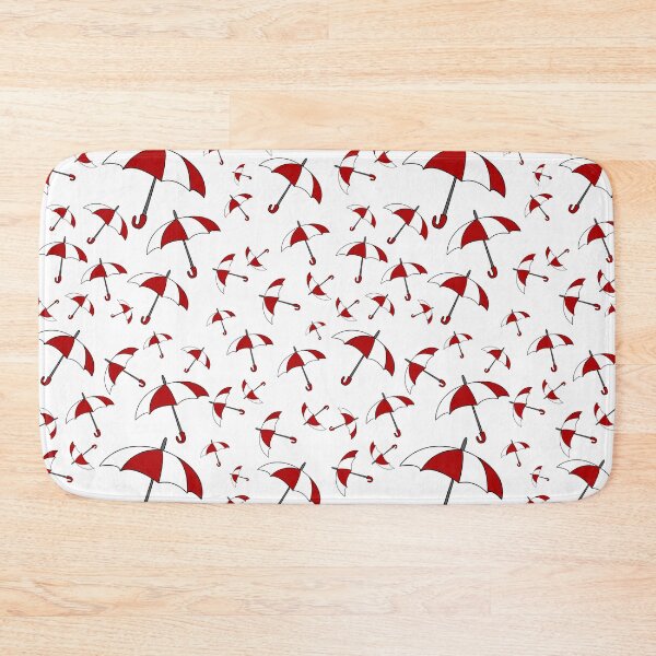 Item preview, Red and white umbrella patterns designed and sold by Wolagno.