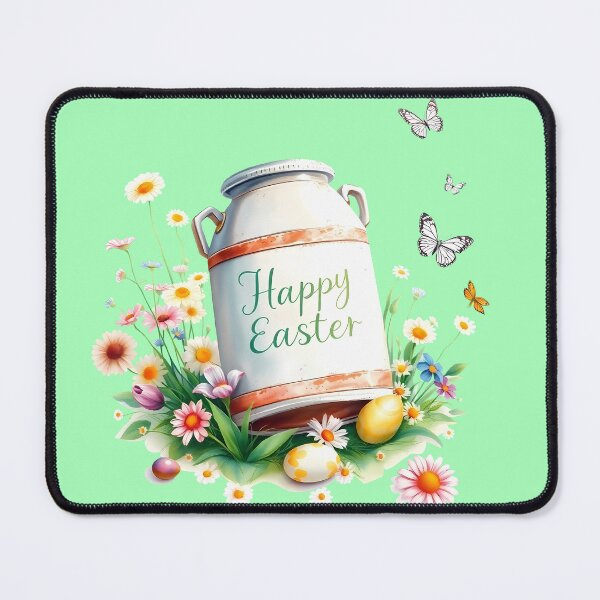Item preview, Happy easter with colorful eggs and flowers illustration designed and sold by Valentina-ty.