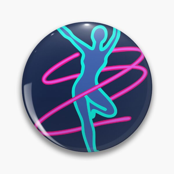 Item preview, Neon Illustration of a Dancer with Pink Ribbon Swirl on Dark Background designed and sold by Creative88Art.
