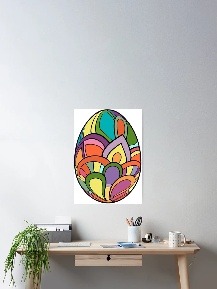 Thumbnail 2 of 3, Poster, Easter egg V1 - Pattern designed and sold by RWT-Design.