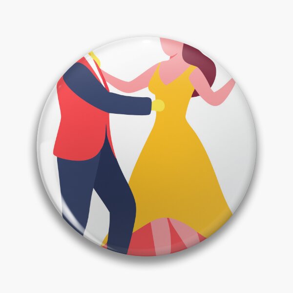 Item preview, Minimalist Illustration of a Dancing Couple in Vibrant Attire designed and sold by Creative88Art.