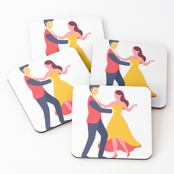 Item preview, Minimalist Illustration of a Dancing Couple in Vibrant Attire designed and sold by Creative88Art.