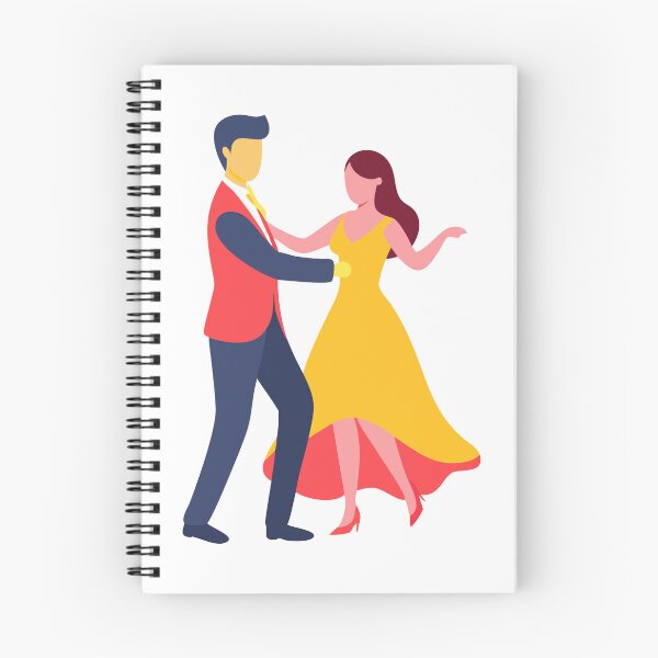 Item preview, Minimalist Illustration of a Dancing Couple in Vibrant Attire designed and sold by Creative88Art.