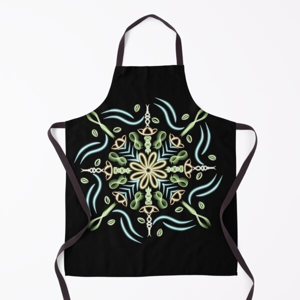 Aperçu de l'œuvre Mandala en verts, bleus et dorés créée et vendue par LornaHamel.