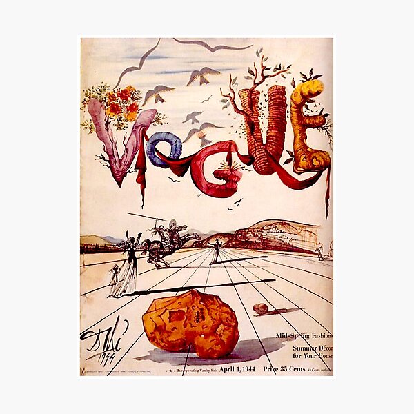 VOGUE : Vintage 1944 Dali Magazine Cover Print Photographic Print