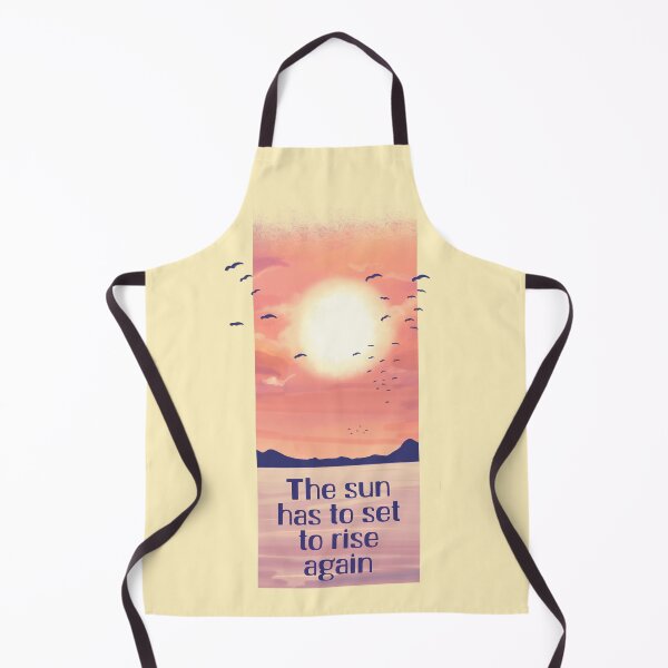 Item preview, Sunset Illustration with 'The Sun Has to Set to Rise Again' Slogan – Inspirational and Peaceful Artwork designed and sold by Pandositive.