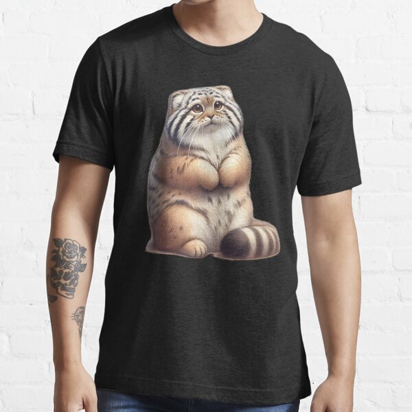 Vista previa del artículo con la obra «Fluffy Sad Manul – Arte del gato Pallas», diseñado y vendido por Marichkaart.