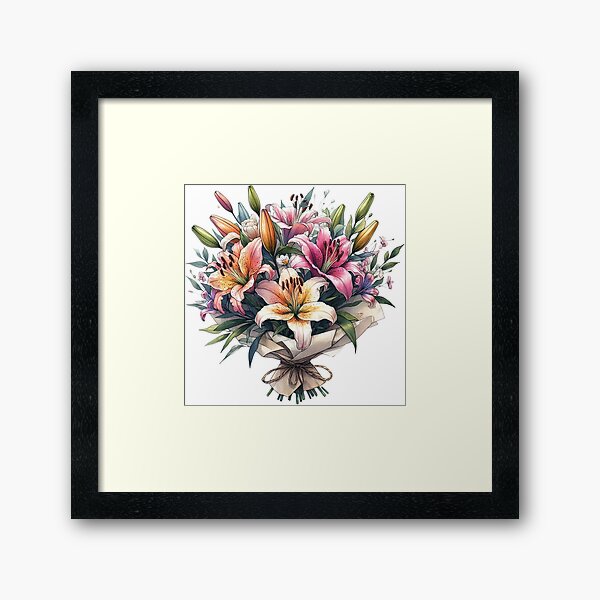 Item preview, Lilies Flower Bouquet designed and sold by clintang.