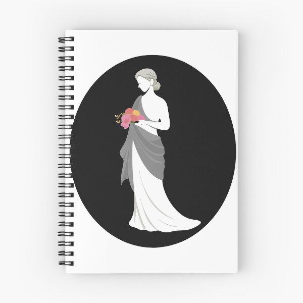 Item preview, Silhouette of Woman in Gray Gown Holding Vibrant Flower Bouquet designed and sold by Creative88Art.