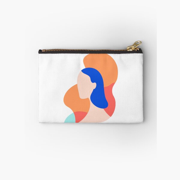 Item preview, Abstract Illustration of Faceless Human Profile with Blue Hair designed and sold by Creative88Art.
