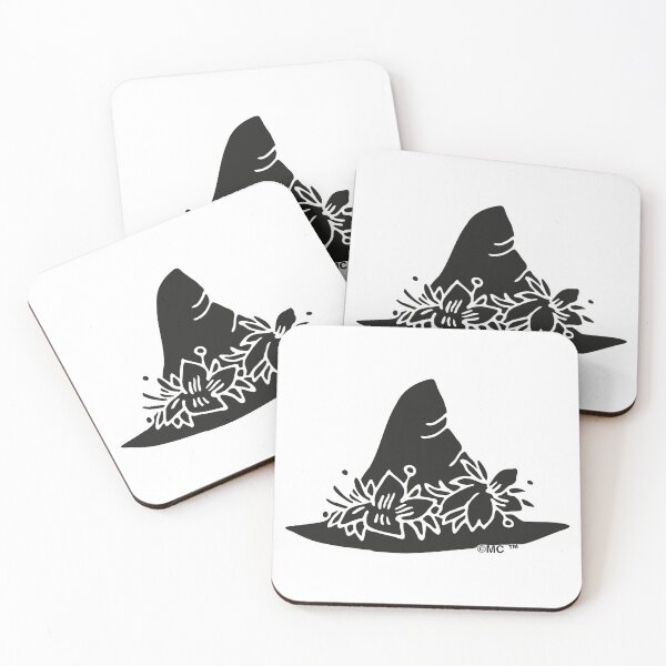 Item preview, Moomin Snufkin Hat Black And White Outlined Flowers designed and sold by MoominStore.