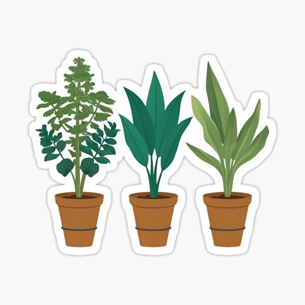 Item preview, Cute potted plants designed and sold by Lunastatonary.