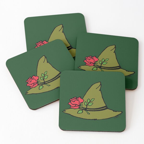 Item preview, Moomin Snufkin Hat With Red Rose designed and sold by MoominStore.