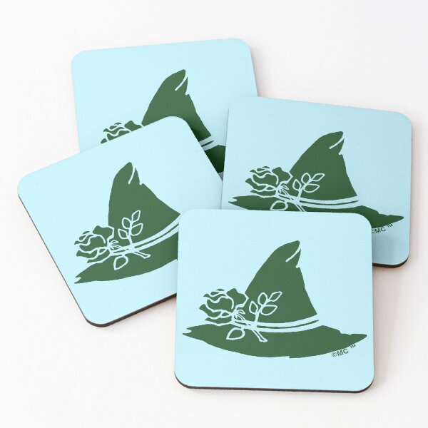 Item preview, Moomin Snufkin Dark Green Hat With Rose designed and sold by MoominStore.