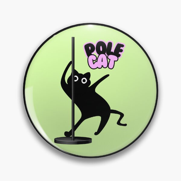 Item preview, Stripper Cat Sticker | Cat Pole Dance Vibes designed and sold by MartaDreamCraft ⭐⭐⭐⭐⭐.