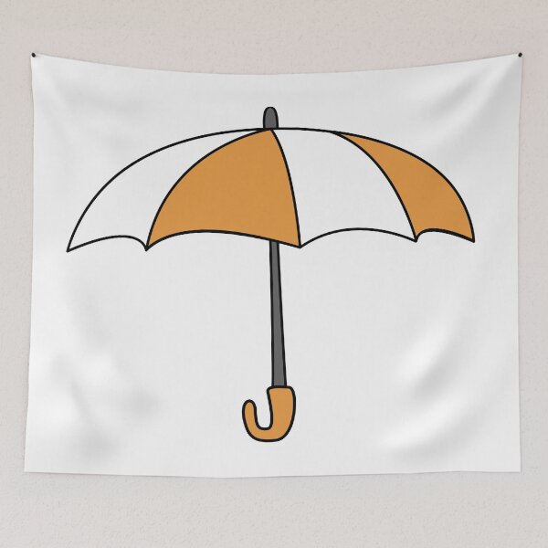 Item preview, Orange and white umbrella designed and sold by Wolagno.