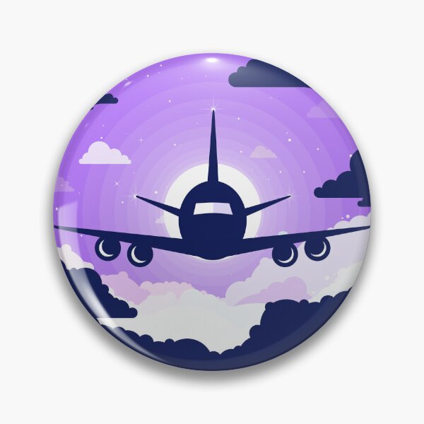 Item preview, Airplane Silhouette in a Purple Sky designed and sold by Andrey Prokopenko.