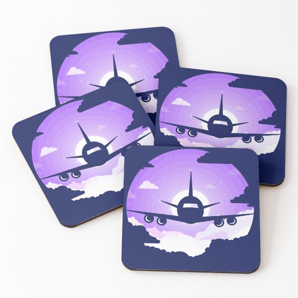 Item preview, Airplane Silhouette in a Purple Sky designed and sold by Andrey Prokopenko.