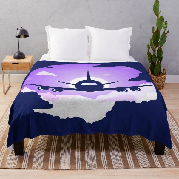 Item preview, Airplane Silhouette in a Purple Sky designed and sold by Andrey Prokopenko.