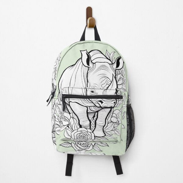 Item preview, Rhino #3 Coloring Page Pattern designed and sold by DavidColoring.