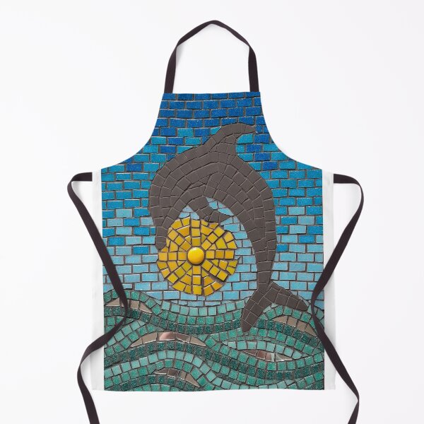 Item preview, Dolphin Jump Mosaic Artwork designed and sold by joannaydesigns.