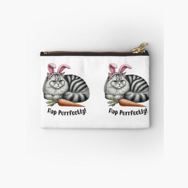 Item preview, Hop Perfectly Easter Cat & Carrot Playful Holiday Design designed and sold by Shabby Script Archive | Digital Designer .