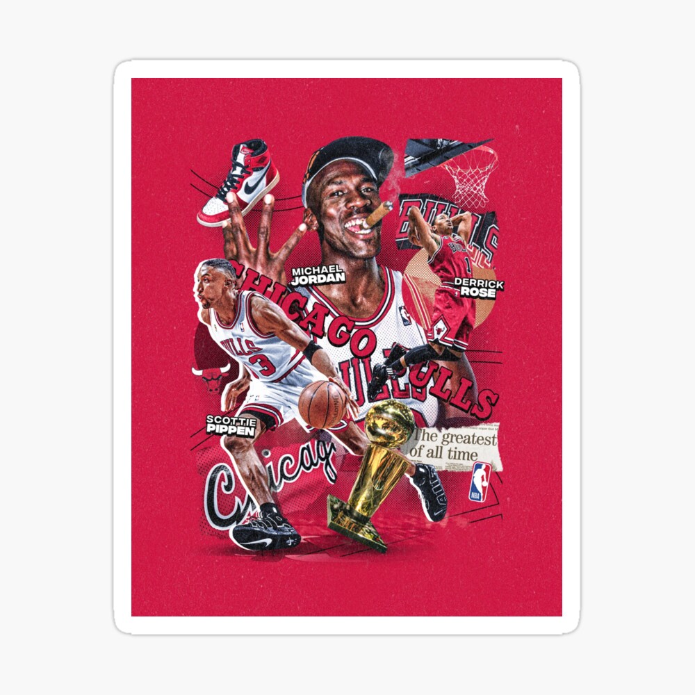 Chicago Bulls GOAT dynasty Jordan Scottie Pippen Derrick Rose Champions GOAT iPhone Case