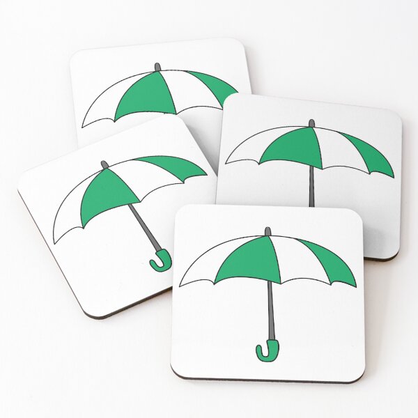 Item preview, Green and white umbrella designed and sold by Wolagno.